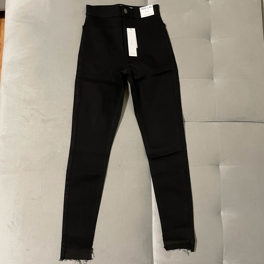 Topshop Ripped Hem Joni Jeans